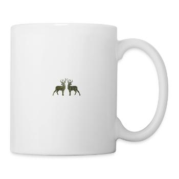 Collage deer "Deer in the Mirror" - Mug - white - Right