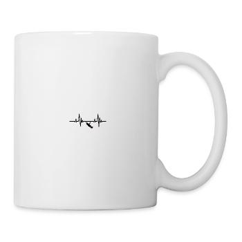 Bodybuilding Fitness Herzschlag Training EKG Sport - Tasse - Weiß - Rechts