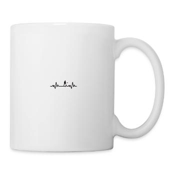 Tennis Ball ECG Tennis Heartbeat Tennis Amateurs - Mug blanc - blanc - Droite