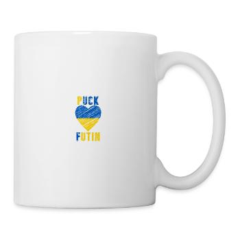 FK Putin, Puck Futin, Stand with Ukraine, Anti War - Mug - white - Right