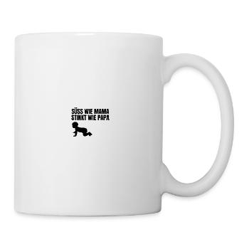 Baby lustige Vater Kleinkind Papa Schwangerschaft - Tasse - Weiß - Rechts