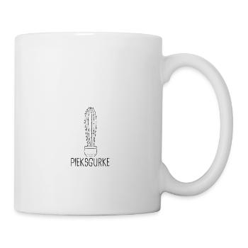Pieksgurke - Kaktus Sukkulente Kaktee Gurke Humor - Tasse - Weiß - Rechts