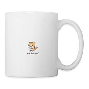 Coffee is my spirit animal Katze - Tasse - Weiß - Rechts