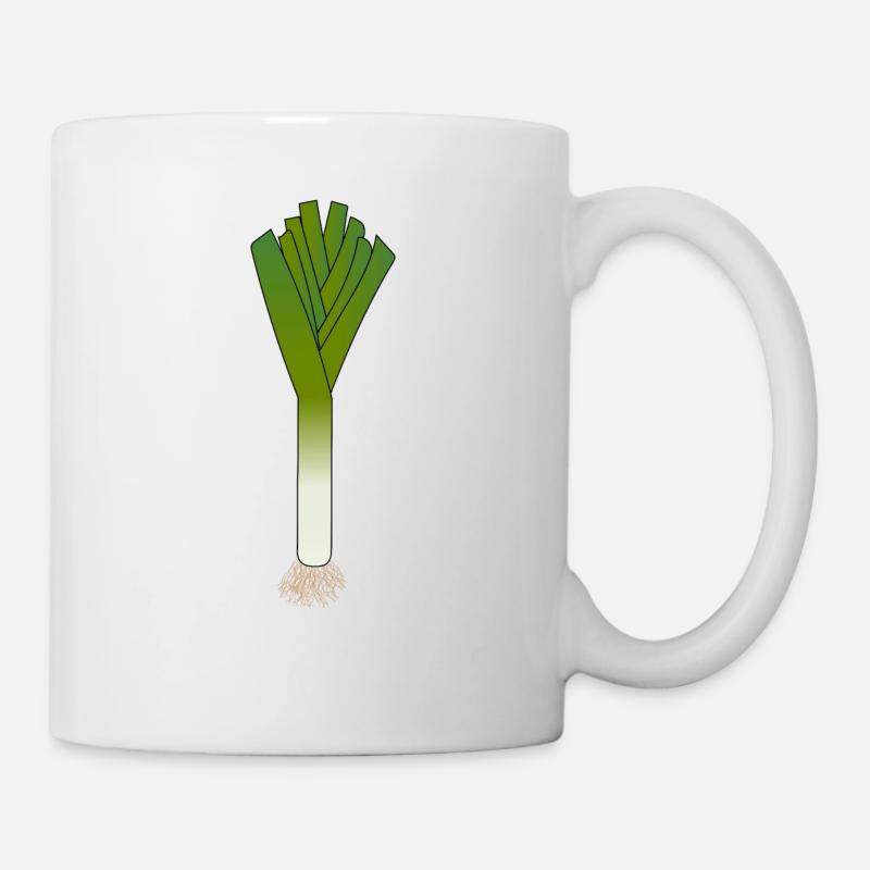 Lauch - Tasse - Weiß
