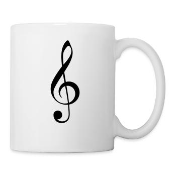 Notenschlüssel - Tasse - Weiß - Rechts