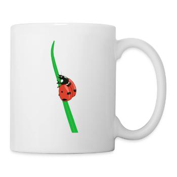 Marienkäfer Maikäfer Ostern Tier Natur Insekt - Tasse - Weiß - Rechts
