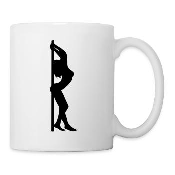 Poledance Pose an der Stange - Tasse - Weiß - Rechts