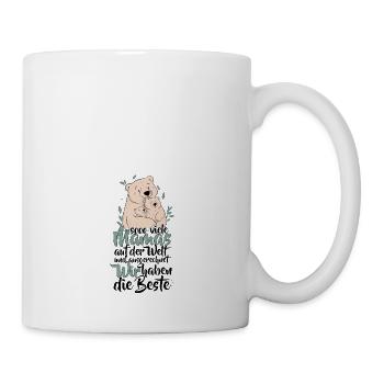 So viele Mamas auf der Welt Muttertag Geschenk - Tasse - Weiß - Rechts