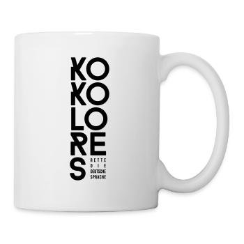 KOKOLORES Deutsche Sprache, Wort, Geschenk Blogger - Tasse - Weiß - Rechts
