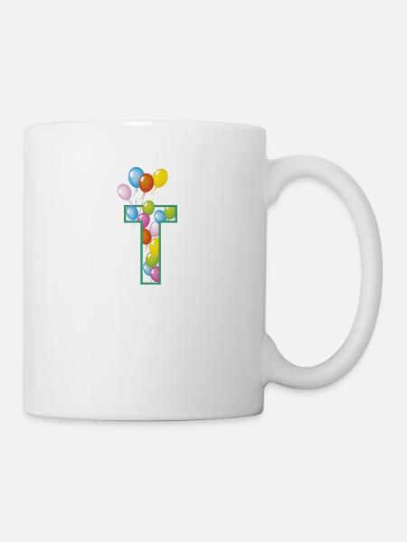 T Ballons - Tasse - Weiß