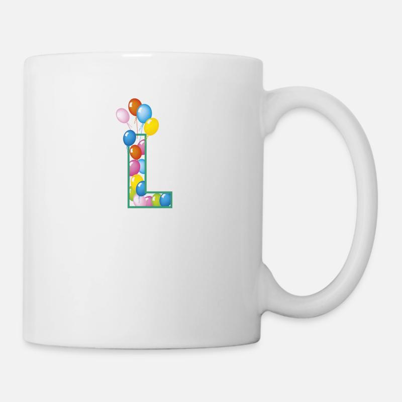 Buchstabe L Luftballons - Tasse - Weiß
