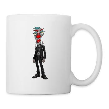 Abstrakte Maskenheld im Punklook - Tasse - Weiß - Rechts