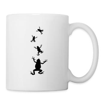 grenouille silhouette grenouilles crapaud - Mug blanc - blanc - Droite