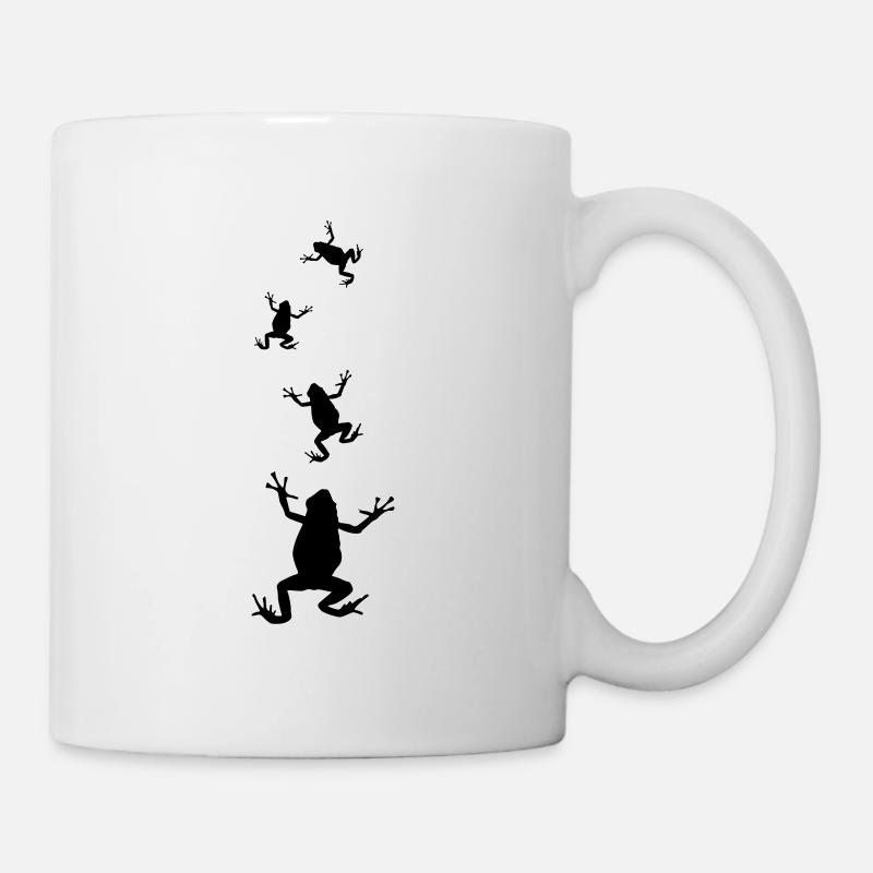 frosch silhouette frösche kröte - Tasse - Weiß