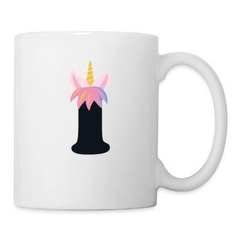 Einhorn-Buchstabe Regenbogenstyle "I" | be unique - Tasse - Weiß - Rechts