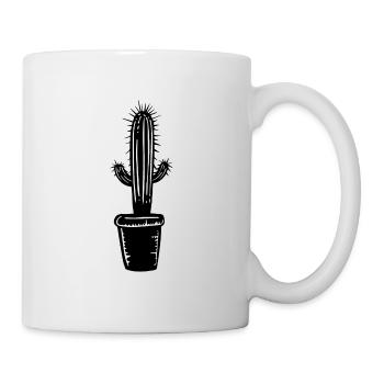 Kaktus - Tasse - Weiß - Rechts