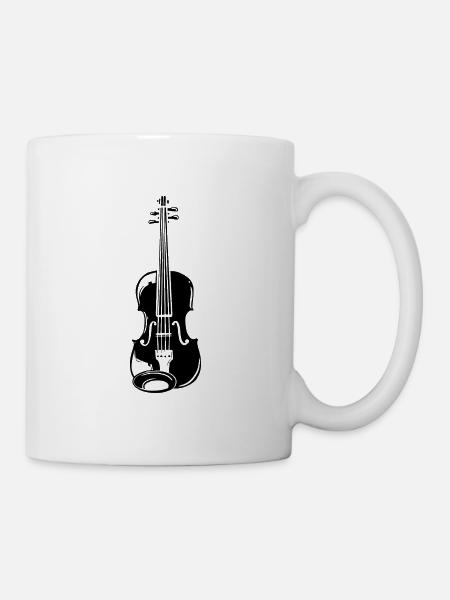 Violon Violon Instrument de musique - Mug blanc - blanc