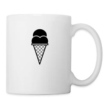 Cornet de crème glacée idée cadeau crème glacée - Mug blanc - blanc - Droite