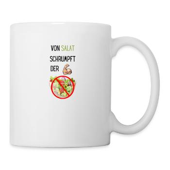 VON SALAT SCHRUMPFT DER BIZEPS DESIGN - Tasse - Weiß - Rechts