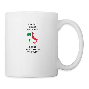 Italy funny gift idea therapy italian - Mug - white - Right