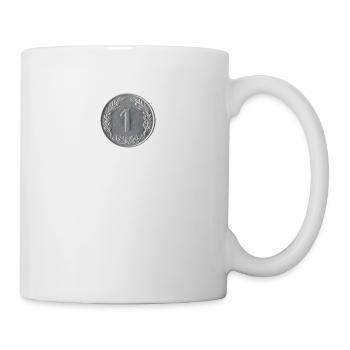 Pièce d'argent 1 centime - Mug blanc - blanc - Droite