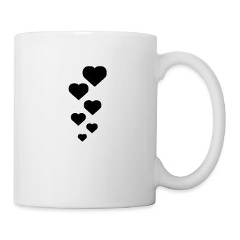 Coeur Cœurs Bonheur Amitié Cadeau familial - Mug blanc - blanc - Droite