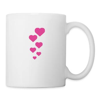 Coeur Cœurs Bonheur Amitié Cadeau familial - Mug blanc - blanc - Droite
