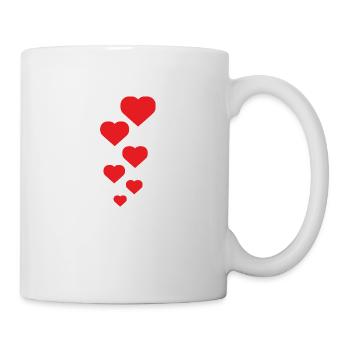 Coeur Cœurs Bonheur Amitié Cadeau familial - Mug blanc - blanc - Droite