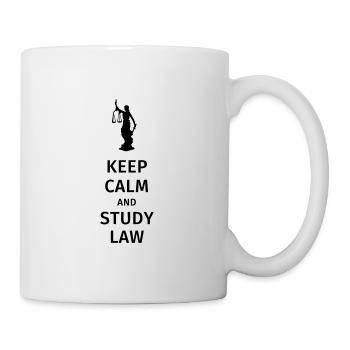 keep calm and study law - Tasse - Weiß - Rechts