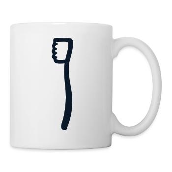 Zahnbürste - Line - Tasse - Weiß - Rechts