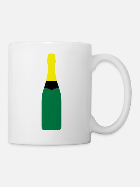 Sektflasche ( bottle) - Tasse - Weiß