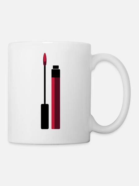 vecteur lipgloss (votre couleur) - Mug blanc - blanc