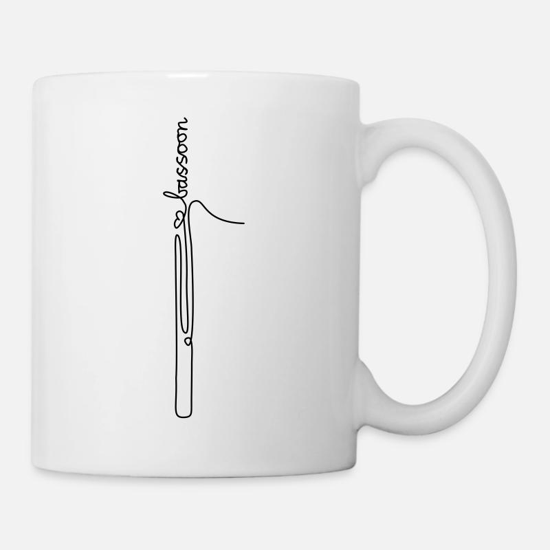 one line bassoon - Tasse - Weiß
