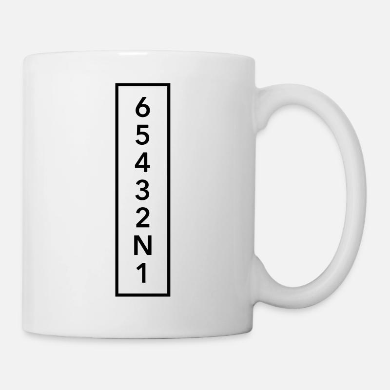 1 à 6 - Vitesse - Mug blanc - blanc