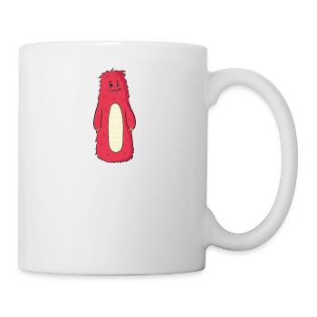 Lustiges Rotes Monster Geschenk Halloween Fantasie - Tasse - Weiß - Rechts