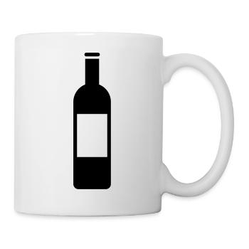 Wein Weinflasche - Tasse - Weiß - Rechts