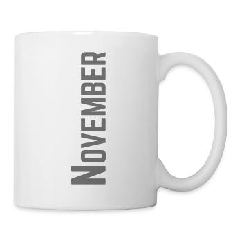 November month as text | Color customizable - Mug - white - Right
