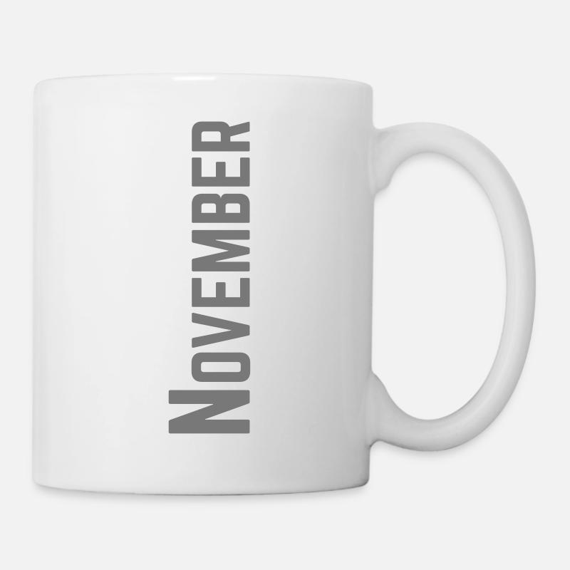 November month as text | Color customizable - Mug - white