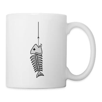 Fishbone On The Hook - Mug - white - Right