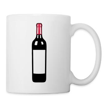 Rotwein-Flasche Weinflasche plonk - Tasse - Weiß - Rechts