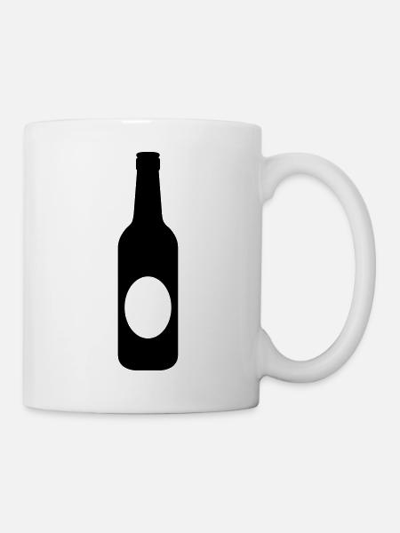 Bierflasche - Tasse - Weiß