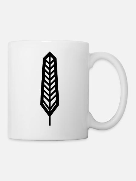 Feder - Tasse - Weiß