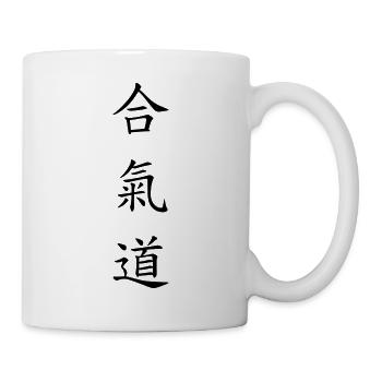 Aikido - Japanisch - Tasse - Weiß - Rechts