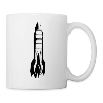 Vecteur de vol spatial spatial de fusée spatiale - Mug blanc - blanc - Droite