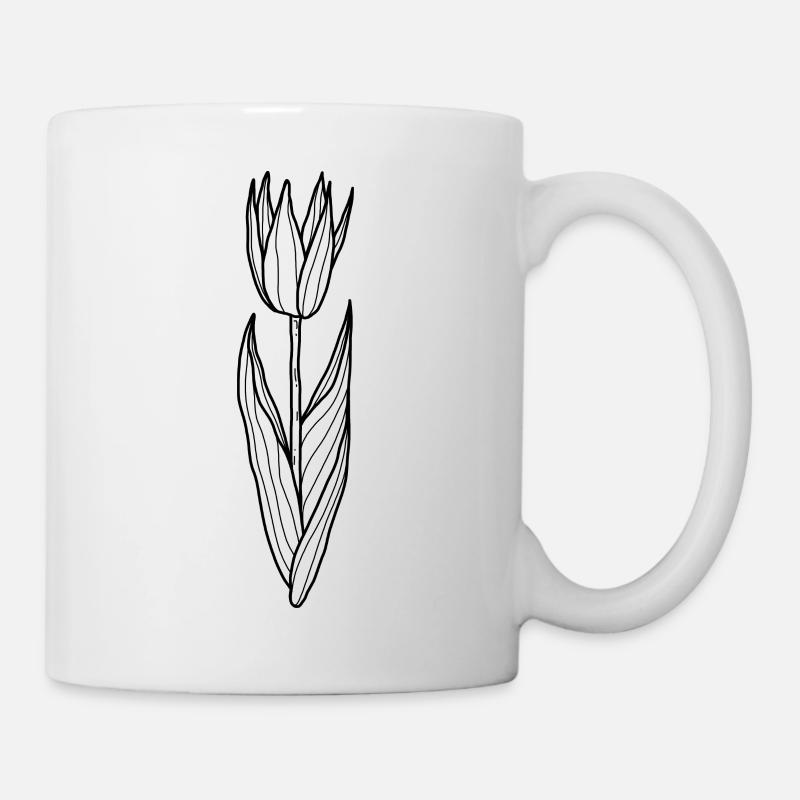 Tulipe fleurie - Mug blanc - blanc