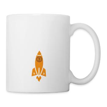 Bitcoin-Rakete - Tasse - Weiß - Rechts