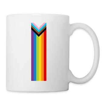 LGBTQ+ Pride Flag Neue Regenbogen Progress Flagge - Tasse - Weiß - Rechts