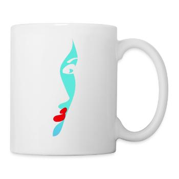 Beautiful female paint fashion colorful woman art - Mug - white - Right