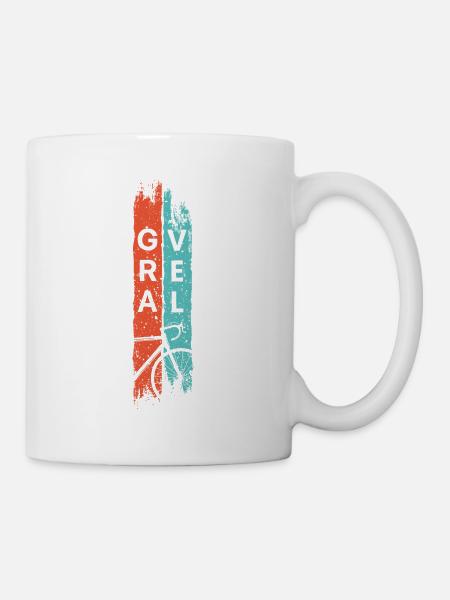 Cooles Design Gravelbike für Radfahrer - Tasse - Weiß