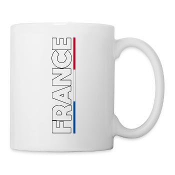 FRANKREICH Flagge und Emblem von Frankreich. Ertragen - Tasse - Weiß - Rechts